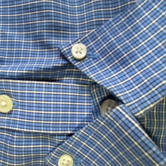 Eddie Bauer Mens Blue Cotton Lightweight Wrinkle Free Relaxed Fit Shirt- Sz-L - Picture 8 of 15